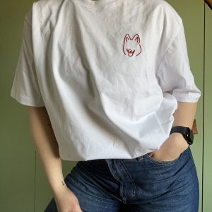 T-shirt hondenkopje met opstaande oortjes